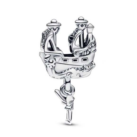 PANDORA Disney Tinker Bell & Captain Hook’s Pirate Ship Charm - Picture 3 of 9